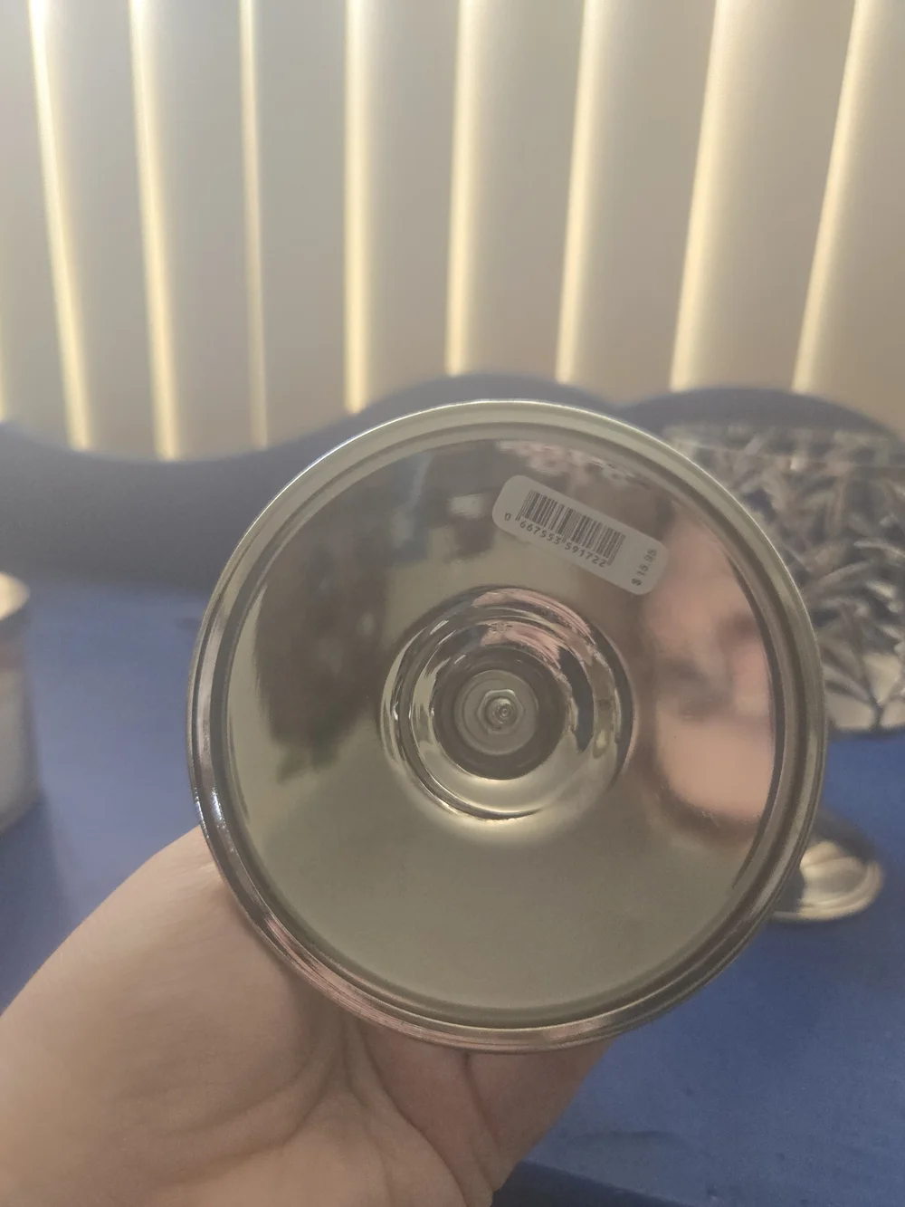 Decorative Silver Leaf Candle Holders - Pair